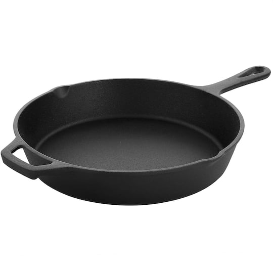 MCCI-1010 10 in. Round Preseasoned Cast Iron Frying Pan with Handle, Black